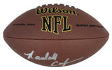 Eagles Randall Cunningham Signed Wilson Super Grip Nfl Football w/ Case BAS Wit
