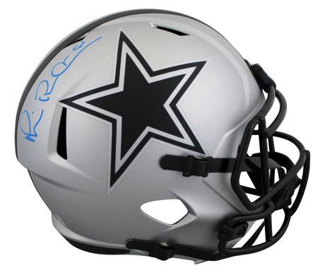 Cowboys Michael Irvin Signed Rave Full Size Speed Rep Helmet BAS Witnessed