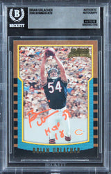Bears Brian Urlacher "HOF 18" Signed 2000 Bowman #178 RC Card Auto 10! BAS Slab