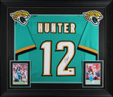Travis Hunter Signed Teal Alternate Pro Style Framed Jersey BAS Witnessed
