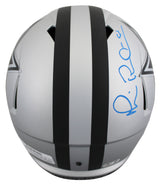 Cowboys Michael Irvin Signed Rave Full Size Speed Rep Helmet W/ Case BAS Witness