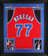 Gheorghe Muresan Authentic Signed Red Pro Style Framed Jersey BAS Witnessed