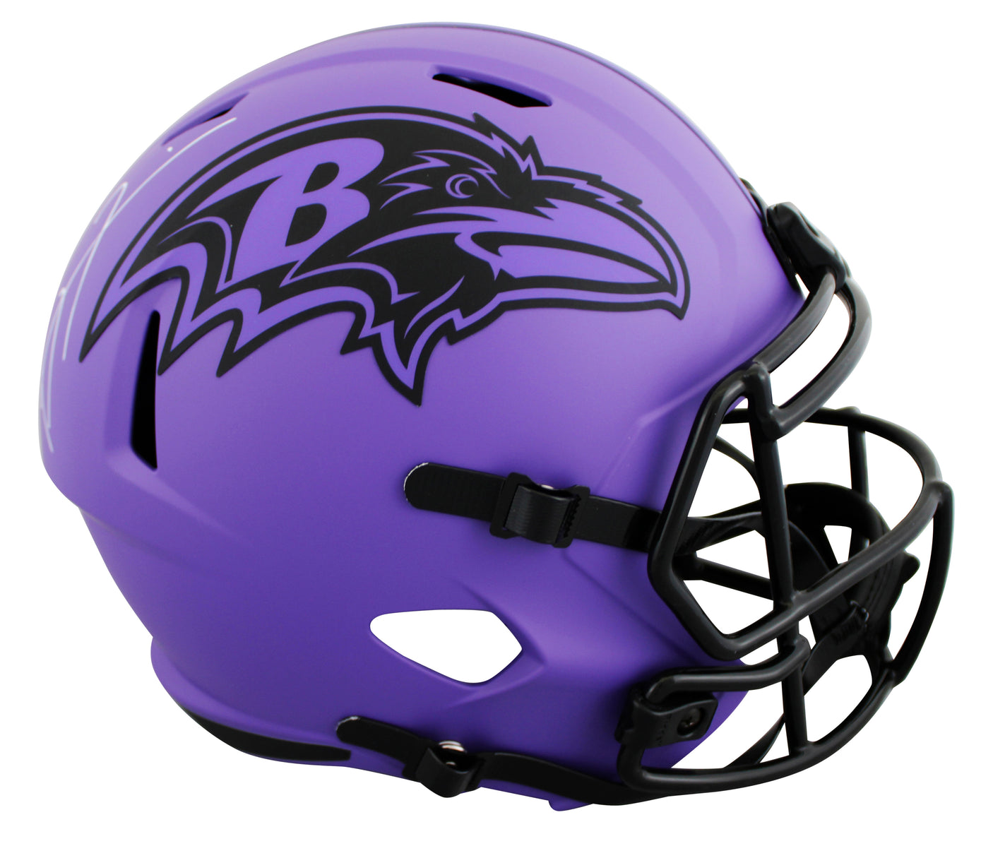 Ravens Ray Lewis Signed Rave Full Size Speed Rep Helmet W/ Case BAS Witnessed