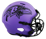 Ravens Ray Lewis Signed Rave Full Size Speed Rep Helmet W/ Case BAS Witnessed