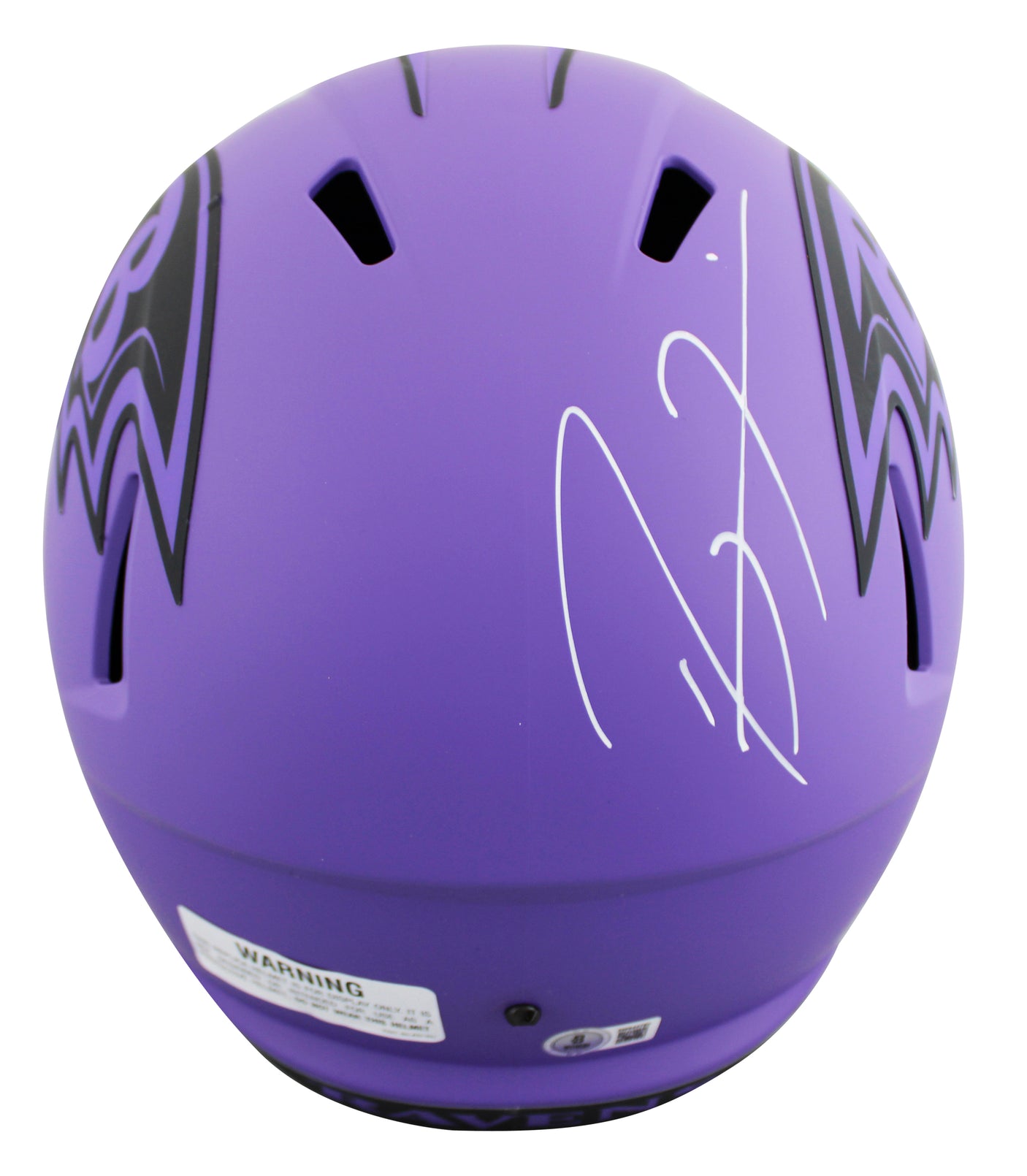 Ravens Ray Lewis Signed Rave Full Size Speed Rep Helmet W/ Case BAS Witnessed