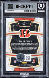 Bengals Ja'Marr Chase Signed 2021 Select #7 Rookie Card Auto GM 10! BAS Slabbed