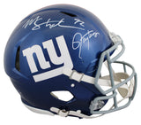 Giants Lawrence Taylor & Michael Strahan Signed F/S Speed Proline Helmet BAS Wit