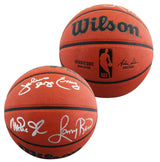 Magic Johnson, Larry Bird & Julius "Dr. J." Erving Signed Basketball W/ Case BAS