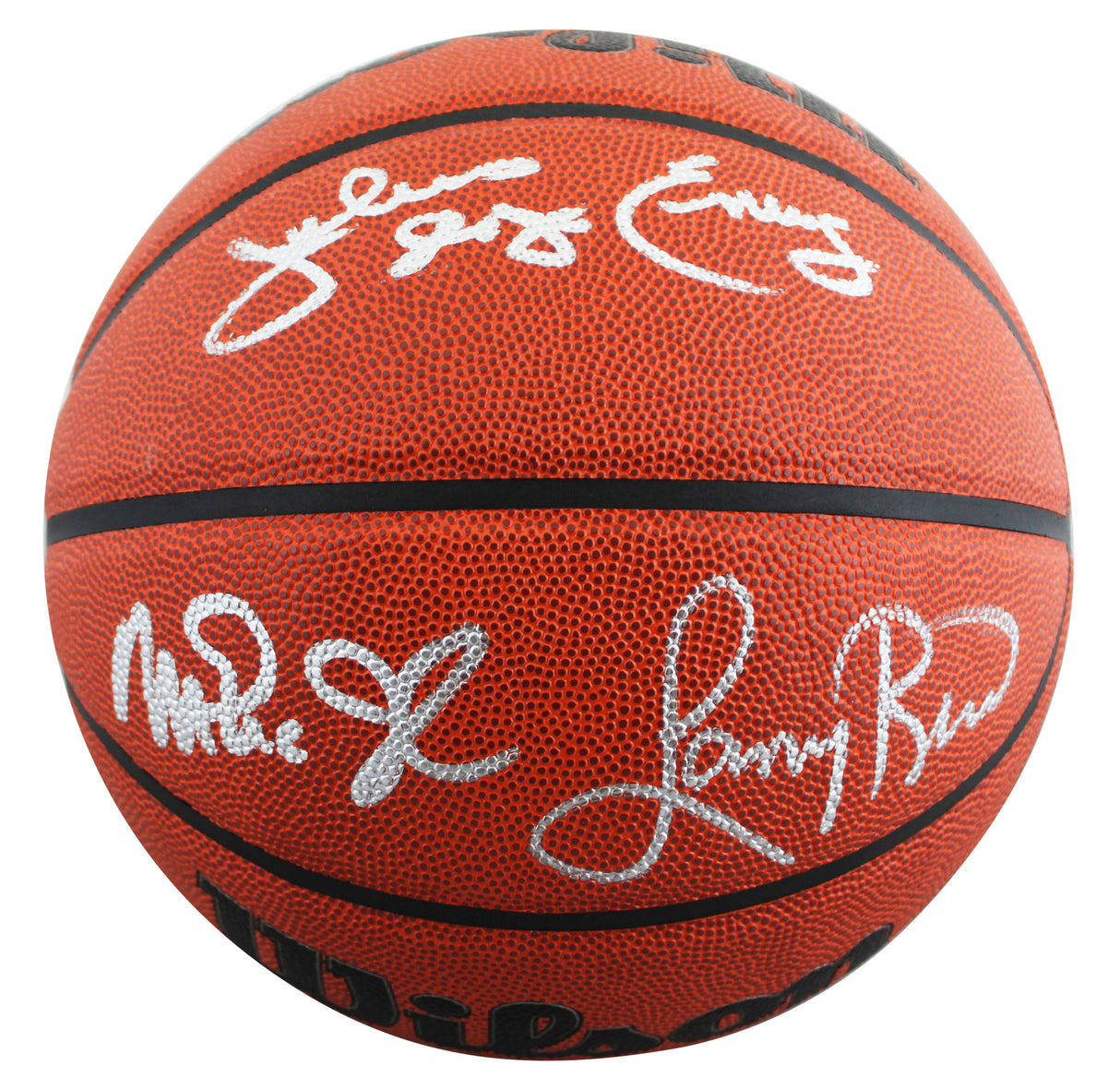 Magic Johnson, Larry Bird & Julius "Dr. J." Erving Signed Basketball W/ Case BAS
