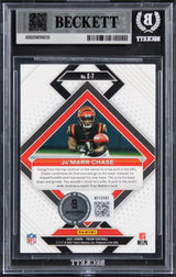 Ja'Marr Chase Signed 2021 Select Certified Rookies #12 RC Card Auto 10! BAS Slab
