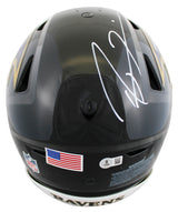Ravens Ed Reed & Ray Lewis Signed Speed Flex Full Size Helmet BAS Witnessed