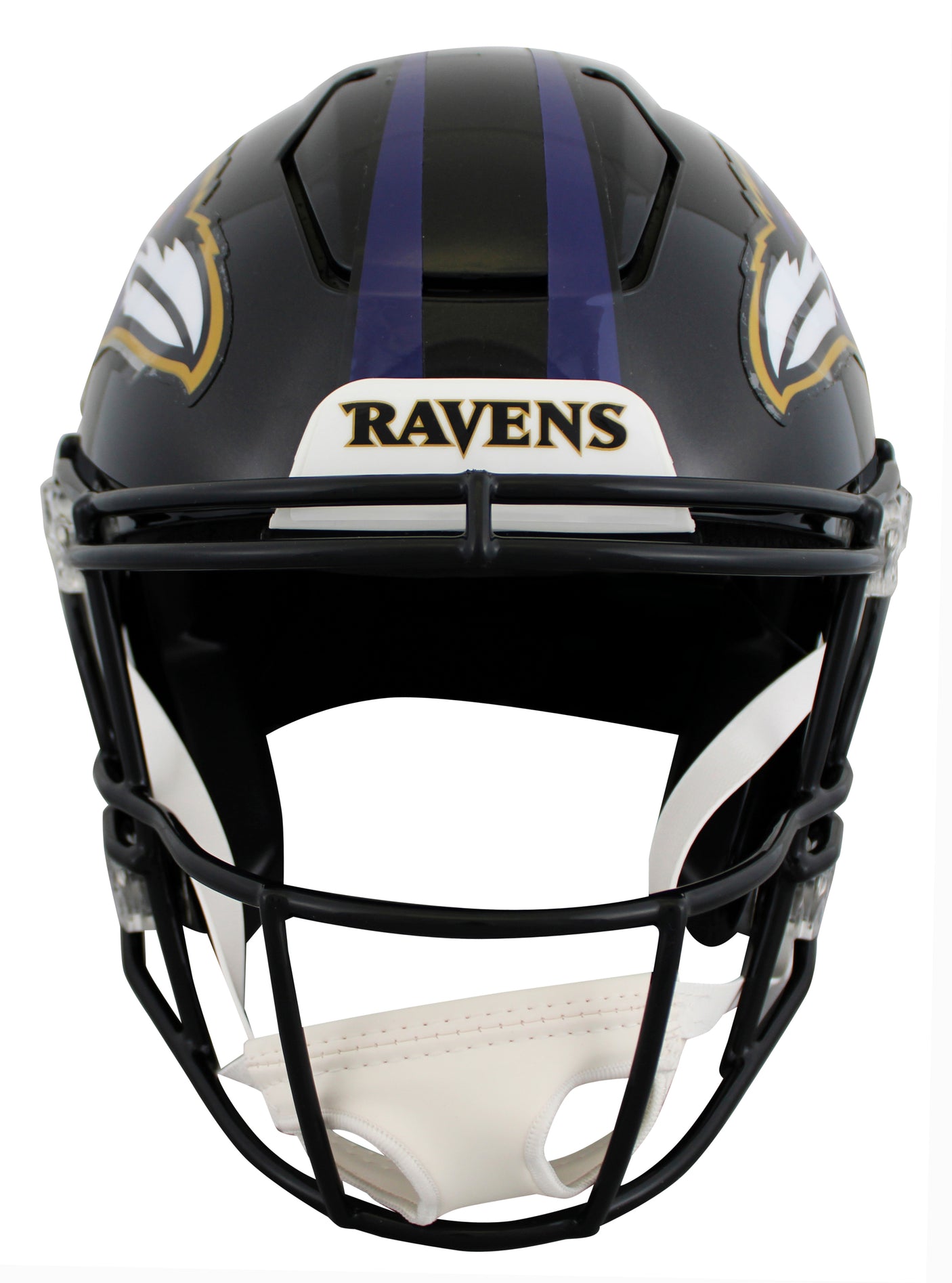 Ravens Ray Lewis "HOF 18" Signed Speed Flex Full Size Helmet BAS Witnessed