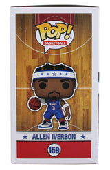 76ers Allen Iverson Signed NBA All-Star #159 Funko Pop Vinyl Figure BAS Witness