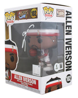 76ers Allen Iverson Signed HWC #102 Funko Pop Vinyl Figure BAS Witness #2W687418