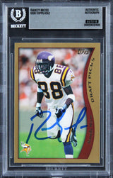 Vikings Randy Moss Signed 1998 Topps #352 Rookie Card Auto Grade 10! BAS Slabbed