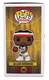 76ers Allen Iverson Signed HWC #102 Funko Pop Vinyl Figure BAS Witness #2W687418
