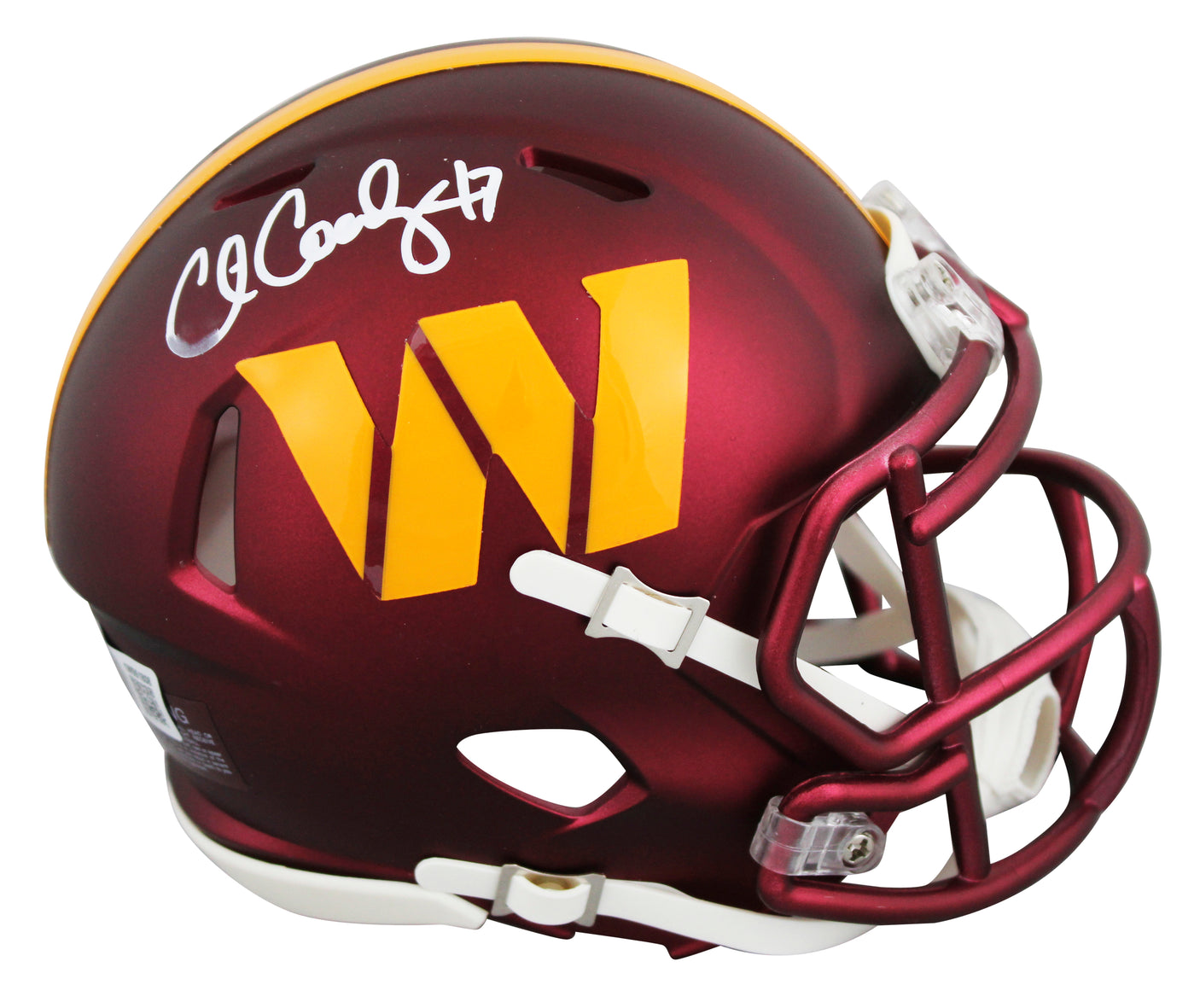 Commanders Chris Cooley Authentic Signed Speed Mini Helmet BAS Witness #1W951808