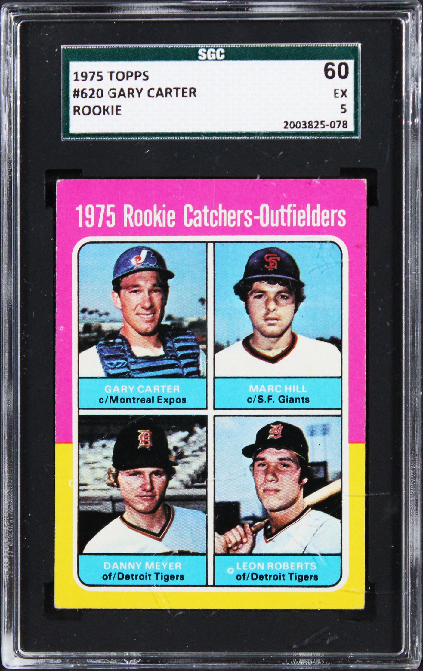 Expos Gary Carter 1975 Topps #620 Rookie Card Graded EX-5 SGC Authentic