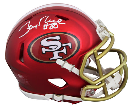 49ers Jerry Rice Authentic Signed Alternate Blaze Speed Mini Helmet Fanatics