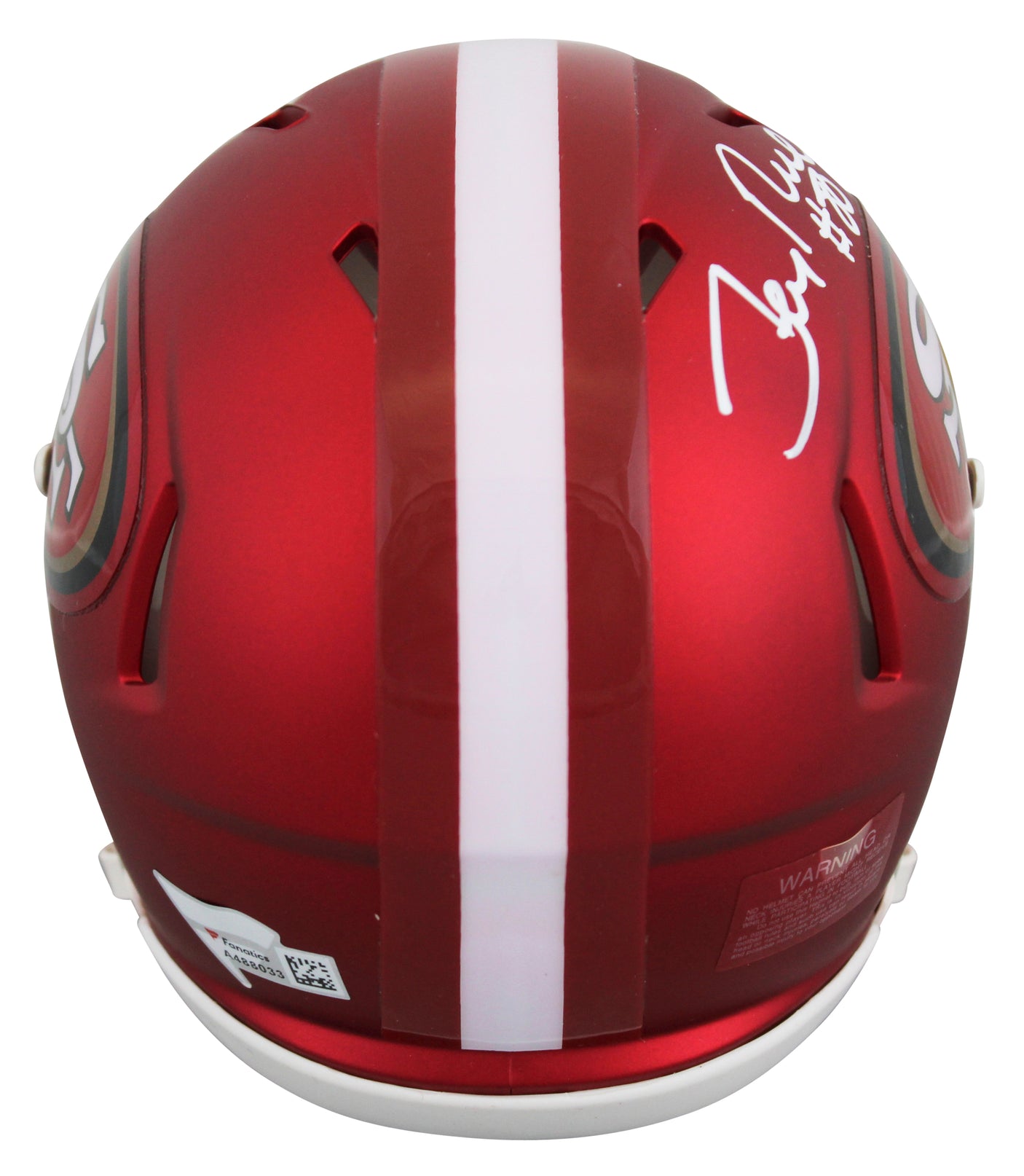 49ers Jerry Rice Authentic Signed Alternate Blaze Speed Mini Helmet Fanatics