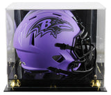 Ravens Ray Lewis Signed Rave Full Size Speed Rep Helmet W/ Case BAS Witnessed
