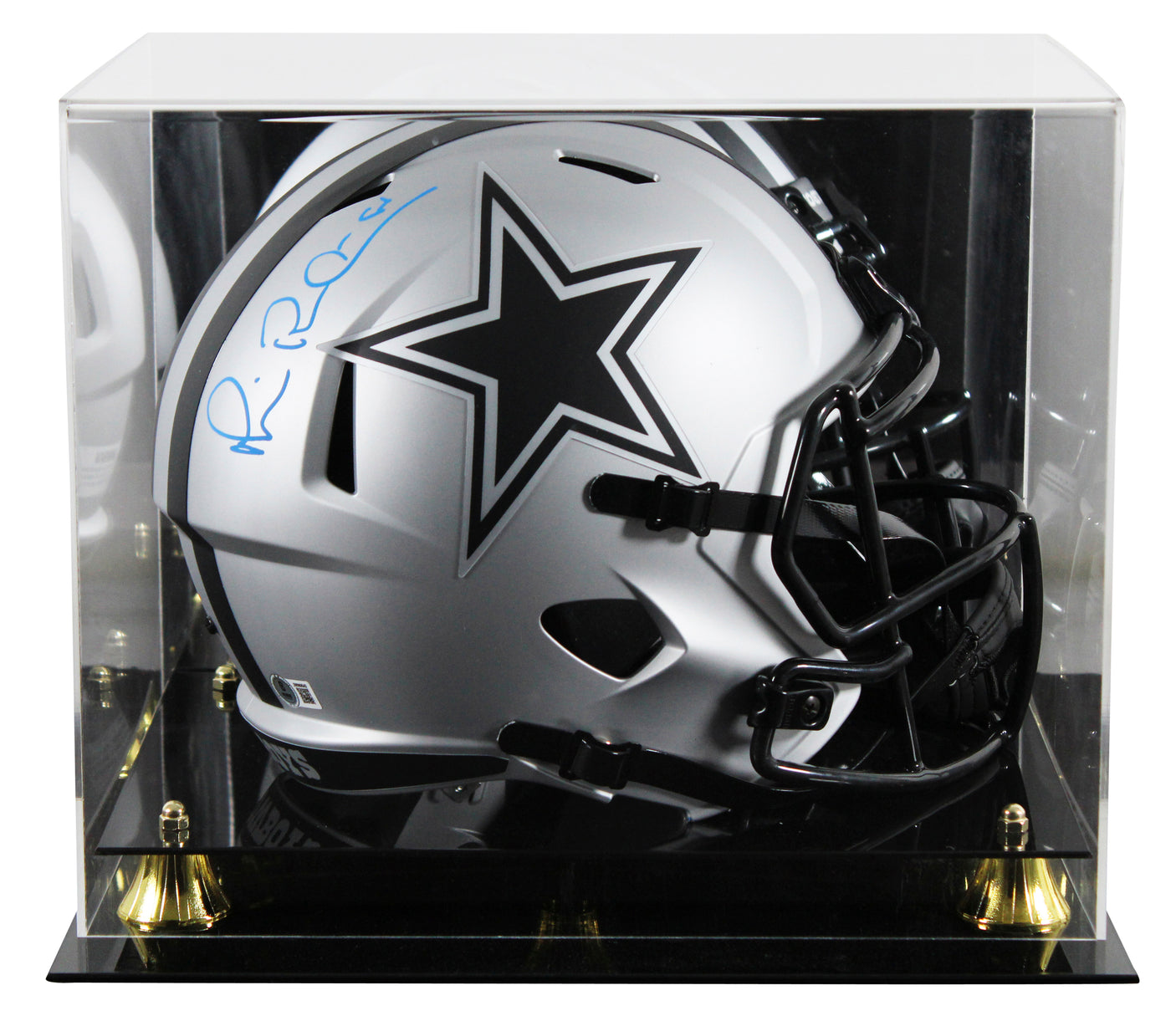 Cowboys Michael Irvin Signed Rave Full Size Speed Rep Helmet W/ Case BAS Witness