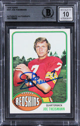 Commanders Joe Theismann Signed 1976 Topps #231 Card Auto Graded 10! BAS Slabbed