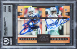 Emmitt Smith & Michael Irvin Signed 2008 Donruss #4 Card Auto 10! BAS Slabbed