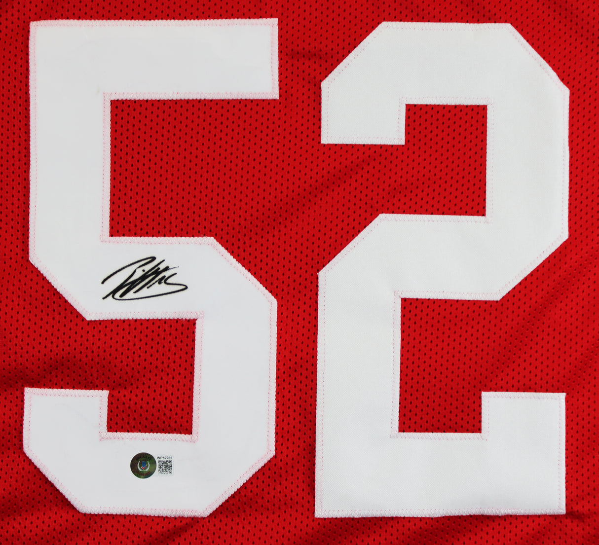 Patrick Willis Authentic Signed Red Pro Style Jersey BAS Witnessed #WP52285