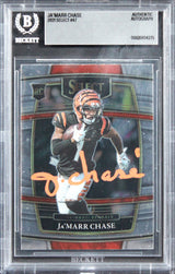 Bengals Ja'Marr Chase Authentic Signed 2021 Select #47 Rookie Card BAS Slabbed