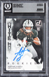 Raiders Ashton Jeanty Signed 2025 Donruss #2 Rookie Card Auto 10! BAS Slabbed