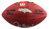 Broncos John Elway Signed Wilson "The Duke" Team Showcase Football BAS Witnessed