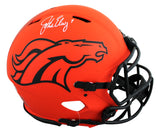 John Elway Autographed Denver Broncos RAVE Speed Authentic Helmet Beckett Witnessed