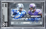 Emmitt Smith & Adrian Peterson Signed 2014 Panini Prizm #4 Card Auto 10 BAS Slab
