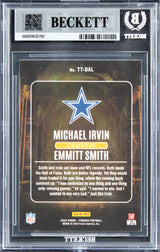 Cowboys Smith & Irvin Signed 2024 Panini Phoenix Lazer #2 Card Auto 10! BAS Slab