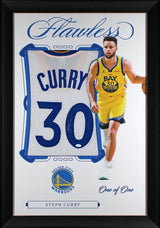 Warriors Stephen Curry Authentic Signed One of One Jersey Framed Display JSA 2