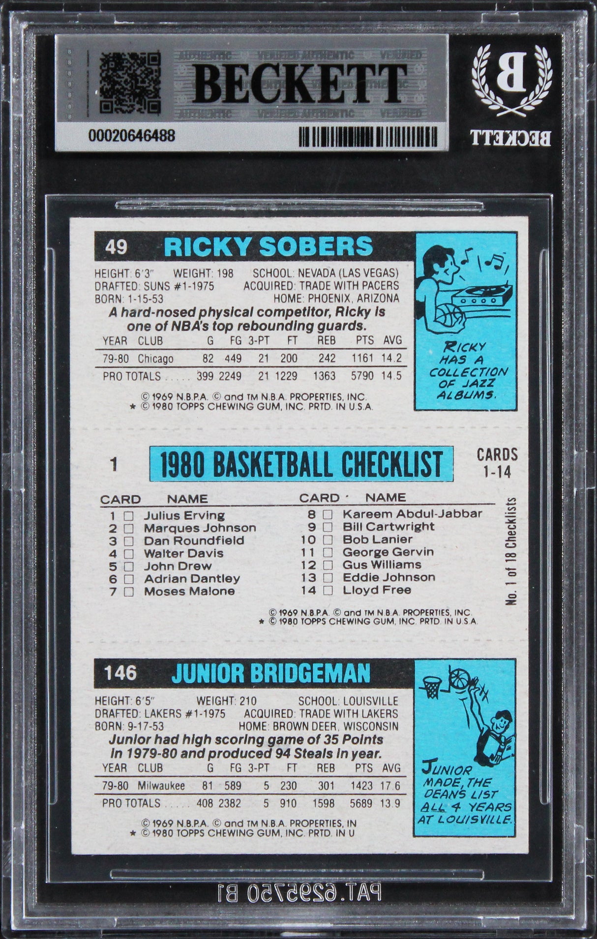 76ers Julius Erving Signed 1980 Topps #137 Card Auto Gem Mint 10! BAS Slabbed