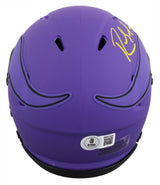 Vikings Randy Moss Authentic Signed Rave Speed Mini Helmet BAS Witnessed