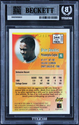 Eagles Brian Dawkins Signed 1996 Finest #344 Rookie Card Auto 10! BAS Slabbed