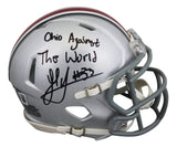 Ohio State Jack Sawyer "OATW" Signed Speed Mini Helmet W/ Case BAS Witnessed