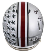 OSU Jack Sawyer "Ohio Against the World" Signed Speed Mini Helmet BAS Witnessed