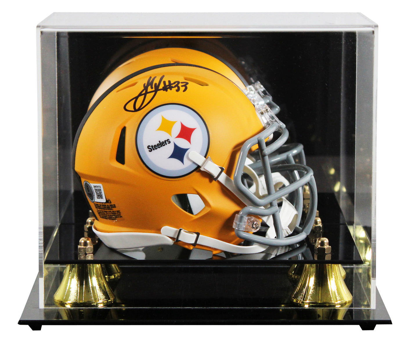 Steelers Jack Sawyer Signed 2025 On-Field Alt Speed Mini Helmet W/ Case BAS Wit
