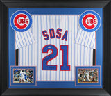 Sammy Sosa "609 HRs" Authentic Signed White Pro Style Framed Jersey JSA Witness