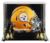 Steelers Pat Freiermuth Signed 2025 On-Field Alt Speed Mini Helmet W/ Case BAS W