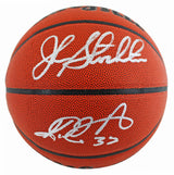 Jazz John Stockton & Karl Malone Signed Wilson Basketball w/ Case BAS Witnessed