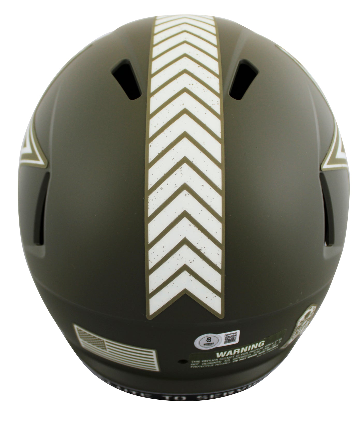 Cowboys Dak Prescott Signed STS Full Size Speed Rep Helmet w/ White Sig BAS Wit