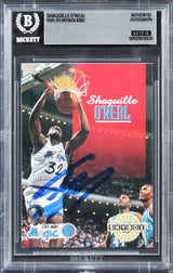 Magic Shaquille O'Neal Signed 1992 Skybox #382 Rookie Card Auto 10! BAS Slabbed