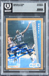 Magic Shaquille O'Neal Signed 1992 Fleer #401 Rookie Card Auto 10! BAS Slabbed