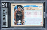 Magic Shaquille O'Neal Signed 1992 Fleer #401 Rookie Card Auto 10! BAS Slabbed