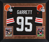 Browns Myles Garrett Signed Brown Nike Limited Framed Jersey BAS Witnessed